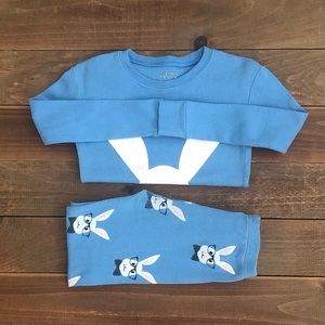 Benaive Bunny Graphic Pajama Set